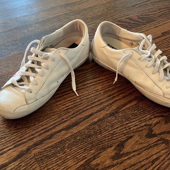 GGDB/SSTAR Superstar White & Pink Leather Sneaker size 40 includes dust bag - Picture 7 of 12